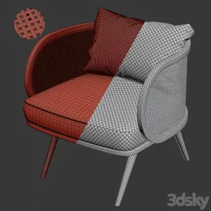 Wooden Rattan Lounge hair by Bpoint Design