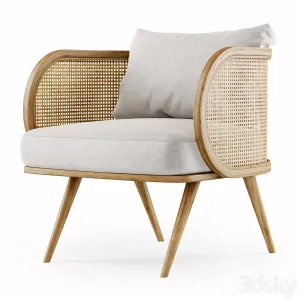Wooden Rattan Lounge hair by Bpoint Design