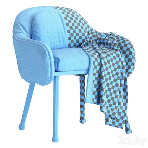 Corolla White Armchair