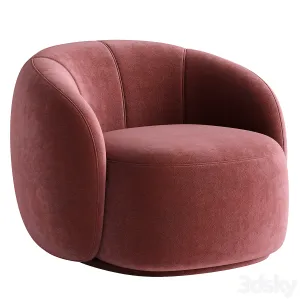 Curved Lounge Chair Merlot