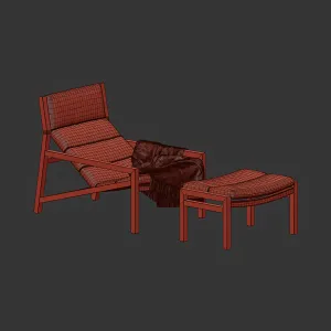 Jardan Lake Armchair with Ottoman