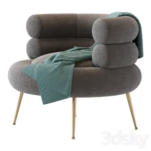 White Barrel Lounge Chair