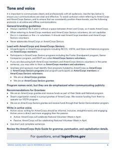 Americorps Quick Reference Guide