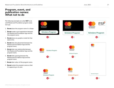 Mastercard Foundation Brand Architecture & Guidelines