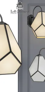 Sconce geometry glass light bra milk