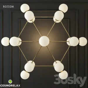 Chandelier modo chandelier white glass designed by jason miller