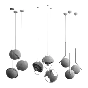 Collection pendants set lee broom gubi lux
