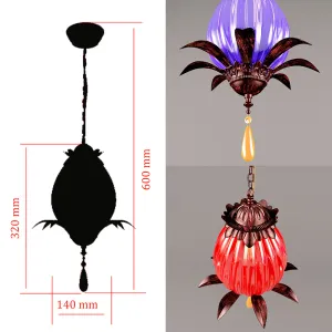 Colorful glass pendant lamp