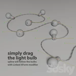 Editable garland lights set