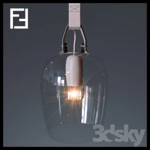 Fendi leather discarded pendant lights