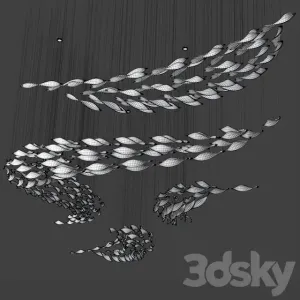 Glass waves chandelier