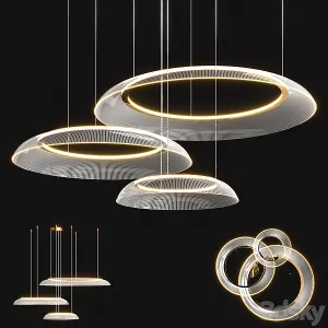 Graduated circle chandelier