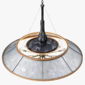 Grand wheeler mirrored lamp