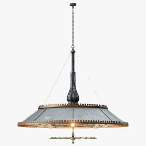 Grand wheeler mirrored lamp