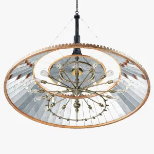 Grand wheeler mirrored lamp