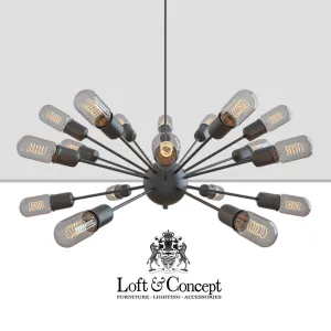 Hanging lamp loft industrial sputnik chandelier elliptical