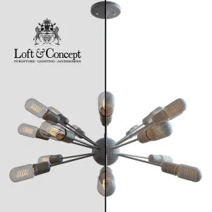 Hanging lamp loft industrial sputnik chandelier elliptical