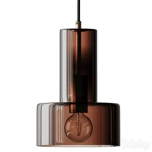 Hubsch glass pendant lamp in brown