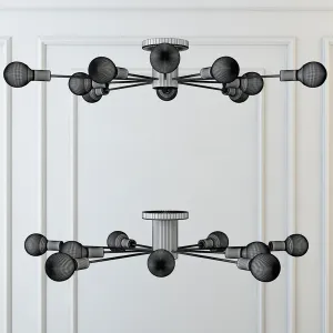 Lamp bubble stik black chandelier