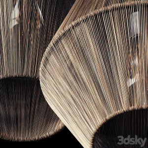 Lamp wood rattan wicker 2