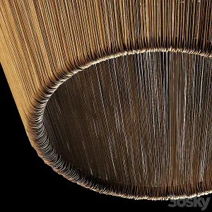 Lamp wood rattan wicker 2