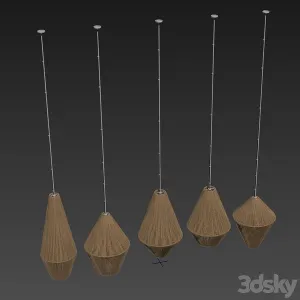 Lamp wood rattan wicker 2