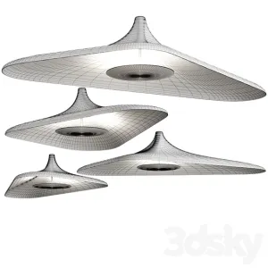 Luceplan soleil noir by studio odile decq ceiling light