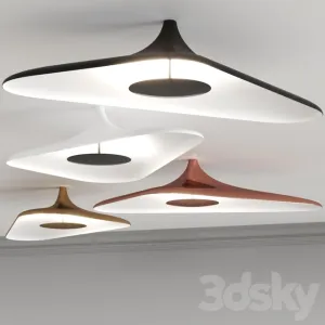 Luceplan soleil noir by studio odile decq ceiling light