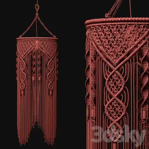 Macrame pendant light