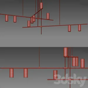 Mid century modern suspension chandelier collection