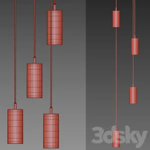 Mid century modern suspension chandelier collection