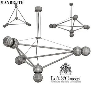 Molecule gold chandelier