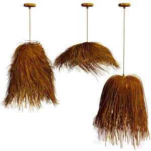 Moroccan wicker leaf pendant light