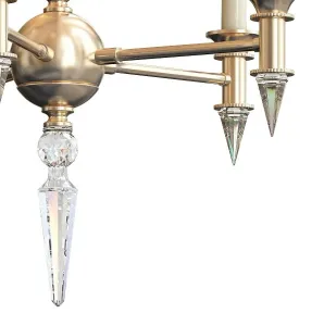 Palm frond light chandelier