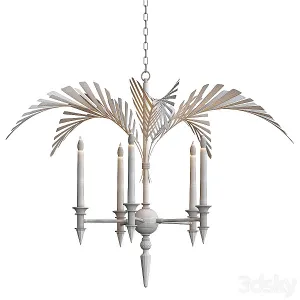 Palm frond light chandelier