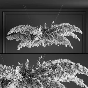 Pampas grass chandelier