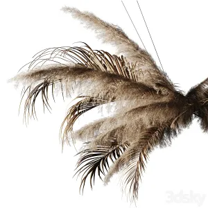Pampas grass chandelier