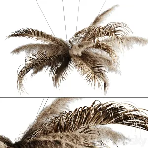 Pampas grass chandelier