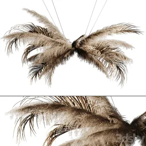 Pampas grass chandelier