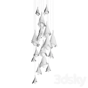 Pendant light in the form of flowers kolokolchiki