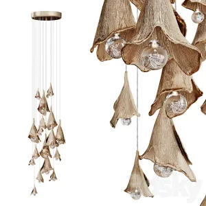 Pendant light in the form of flowers kolokolchiki