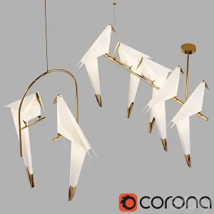 Perch light chandelier heads