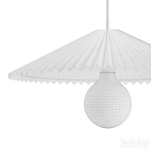 Pleated lamp shade