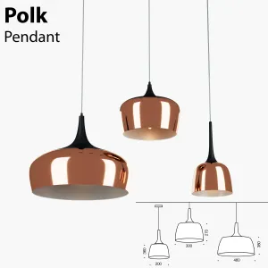 Polk pendant light copper