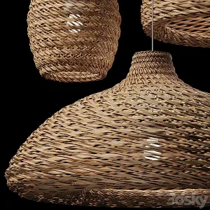 Rattan pendant light