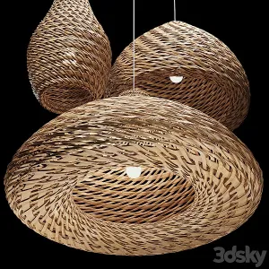 Rattan pendant light