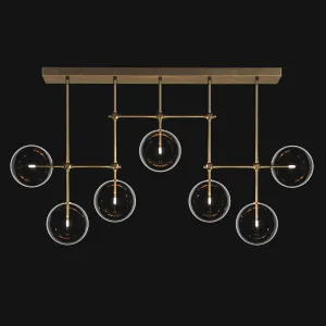 Restoration hardware glass globe linear chandelier