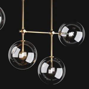 Restoration hardware glass globe linear chandelier