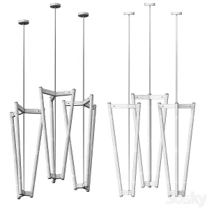 Tube chandelier lamp