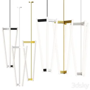 Tube chandelier lamp